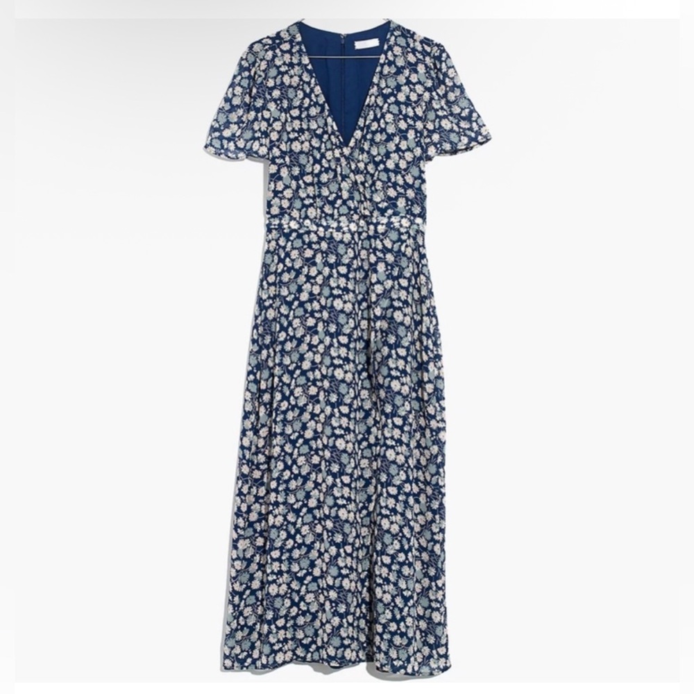Madewell Wrap-Front Midi Dress in French Floral Size 6 - Picture 16 of 17